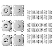 30 Sets Magnetische Druckknöpfe, 14 mm (0,55 Zoll) Starke Verschlüsse für Geldbörsen, Taschen, Kleidung, NäHProjekte und Bastelarbeiten