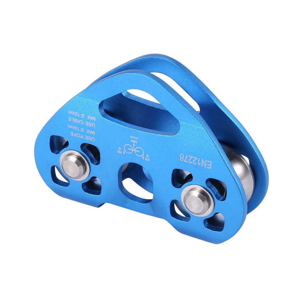 6X Heart-Shape Climbing Double Pulley Steel Cable Rope 13Mm Climbing Device High Speed Zipline Trolley 24Kn 6032757573517