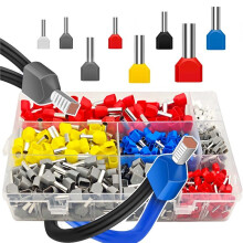 750-Teiliges Set mit Doppelader-Aderendhülsen (8-22 AWG), Doppelader-Aderendhülsen, Doppelader-Aderendhülsen, Drahtverbinder, Kabelstift-Endklemmen