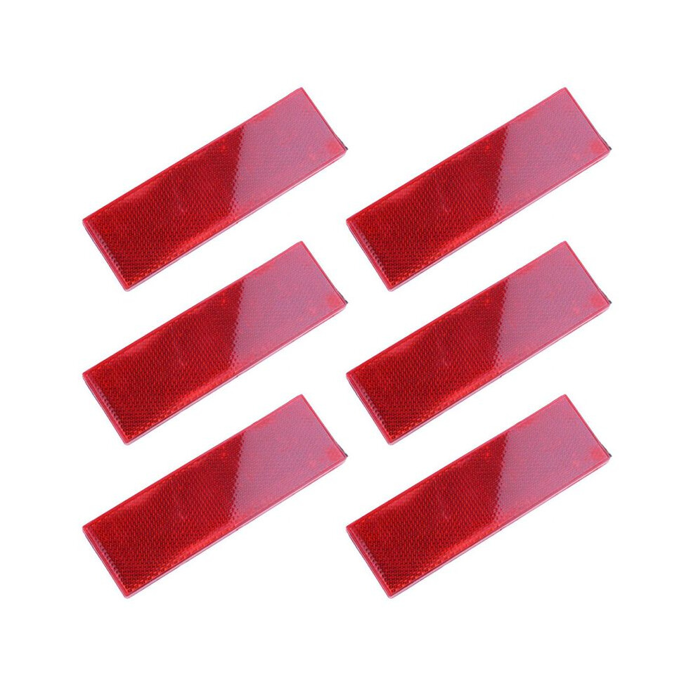 6X Warning Reflective Safety Plate/Tape Reflector Stickers For Car Truck, Red 4711497694080