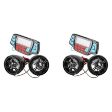 2X Motor Mp3-Muziekspeler Audio Handsfree -Stereoluidspreker Fm-Radio Waterdicht Audiosysteem