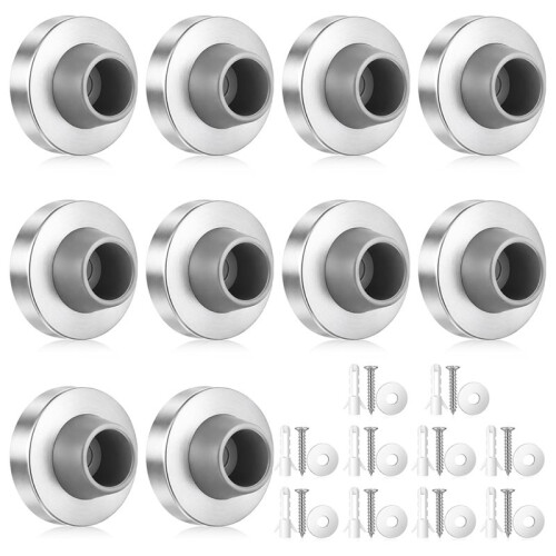 10pcs Concave  Wall Door Bumper, Doors Knob Wall Shield Handle Stoppers Knob Walls Mount Protector