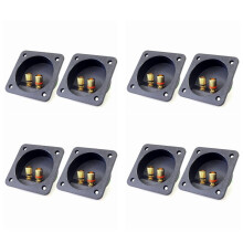 DIY Home Auto Stereo Schraubbecher Steckverbinder Subwoofer Stecker 2-Wege Lautsprecher Box Terminal Binding Post, 8 Stk. Schwarz