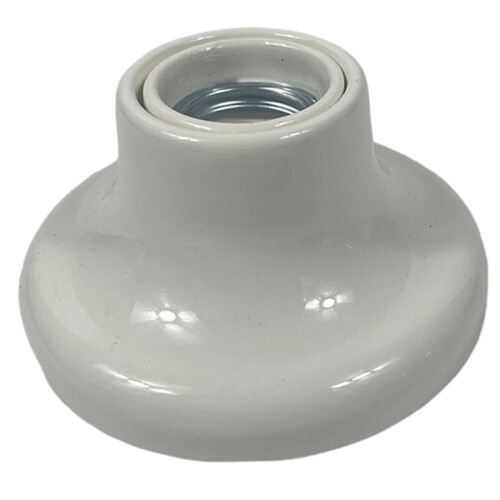 Elegant Vintage E27 Ceramic Lamp Base for DIY Wall and Ceiling Lighting White