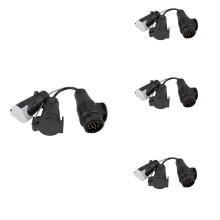 4X Towing Adapter 13 Plug Pin to 7 Pin 12N+12S Socket Towbar Electric Conversion Adapter Lead for Trailer Truck Caravan