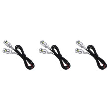 6X Chrome 5630 Motorcycle Screw Bolt Lamp Car Universal License Plate Light 12V