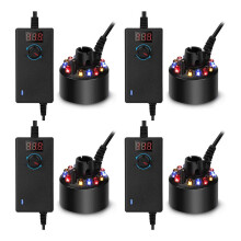 4X Mist Maker Fogger Water Fountain Pond Fog Machine Atomizer Air Humidifier Haloween Smoke Machine Black Us Plug