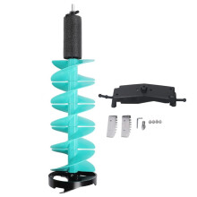 6-Zoll-Elektro-Eisbohrer-Set, Scharfe Klingen, Schlagfest, Eisbohrer mit Positionierer für Angel-Notfälle B