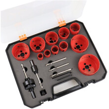 19 Pcs M42 Bi-Metal Hole Saw Kit 19-68mm for Metal Drilling Tube Drilling