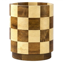 Küchenutensilienhalter Aus Holz, 360 Drehbarer Küchenutensilienhalter Aus Holz für die Arbeitsplatte, Großer Küchenutensilienhalter