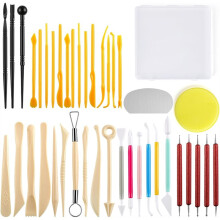 Kit de Herramientas de Arcilla, 40 Piezas de Cerámica para Niños y Adultos, Herramientas de Arcilla Polimérica de Secado Al Aire, Herramientas para