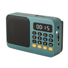 Draagbare FM-Radio, Draadloze Luidspreker, Ondersteuning voor USB, TF-Kaart, MP3-Muziekspeler met LED FM-Radio-Ontvanger B
