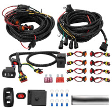 ATV UTV Blinker-Kit, Universelles, Straßenzugelassenes Kit mit Rückwärts-/Warnblinker-/Blinker-/Wippschalter, Plug-And-