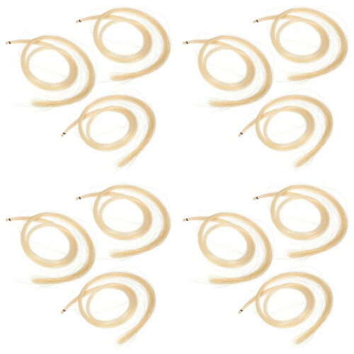 12 PçS Hank 31-31,5 Polegadas GenuíNa PêLo de Cavalo Mongol para Violino, Viola, Violoncelo, Arco Baixo, Cor Foto