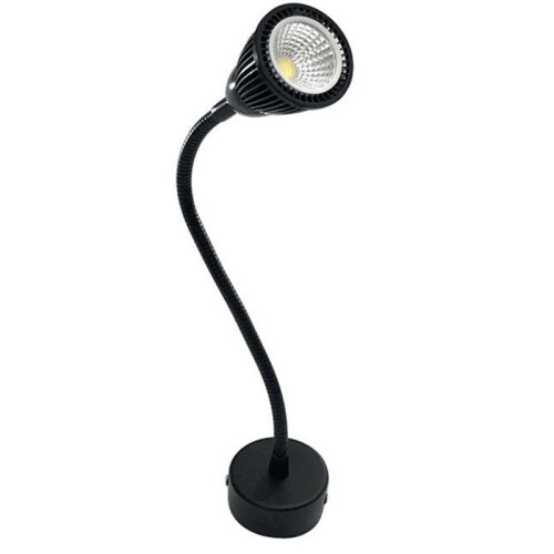 Adjustable LED Gooseneck Wall Light - Spotlight for Professional and Home Use Black