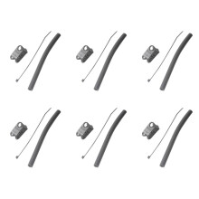 6X Robuster Nylon Ersatz Kiteboard Kitesurf Kite Einpumpen Ventil Schlauch Klemmen Zahn Rad Satz ZubehöR Drachen Schlauch und -Klemme
