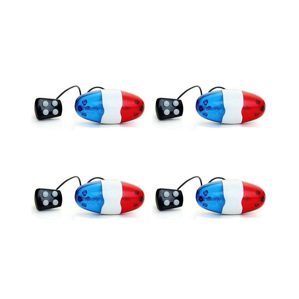 Photos - Other Trainers 4X Bicycle Bell 6 LED 4 Tone Horn LED Light Electronic Siren Bicycle Bells for Kids Bike Accessories