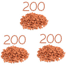 600 Pieces Bricks for Landscaping Miniature Bricks Brick Wall Small Bricks for Dollhouse Garden Parts,1/35 Scale