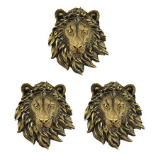 3Pcs Animal Wall Decor Lion Wall Decor Wall Statue Home Decor Simulation Statue