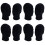 Polystyrene Black Foam Men Model Mannequin  Dummy Stand Shop Display Hat, 8 X BLACK 1