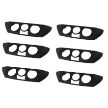 6X Car Black Front Dashboard AC Heater Control Panel Trim Cover Cap Fit for 9N 2002-2010 6Q0820075C 1QA
