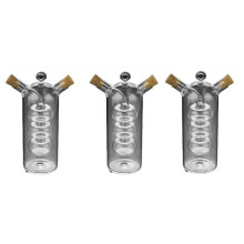 3X Bouteille D'Huile de Sauce Double Couche 2 en 1 Bouteille en Verre de Vinaigre Assaisonnement de Condiments Bouteilles de Stockage de Cuisine