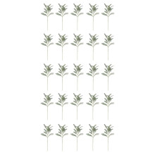 Faux Lambs Ear Stems 25Pcs Flocked Artificial Greenery Solid Spray Fake Rabbit Ear Leaves for Home Wedding DIY