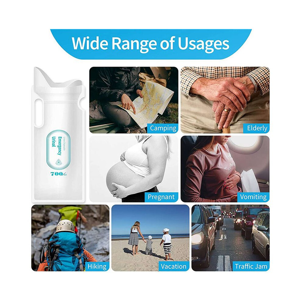 Typecat 24Pcs Disposable Urine Bags, 700Ml Urine Bags For Travel Camping Emergency And Traffic Jam, Pee Bags With For Women