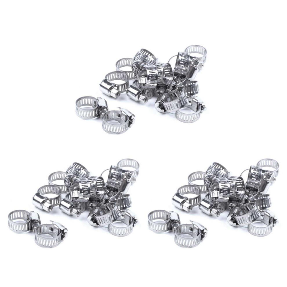 45 Pcs Stainless Steel 8Mm To 12Mm Hose Pipe Clamps Clips Fastener 4713011620612