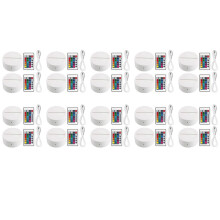 20 Pack 3D Night LED Light Lamp Base + Remote Control + USB Cable, 16 Colors Light Show Display Stand for Acrylic White