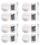 8 Pack 3D Night LED Light Lamp Base + Remote Control + USB Cable, 16 Colors Light Show Display Stand for Acrylic White 1