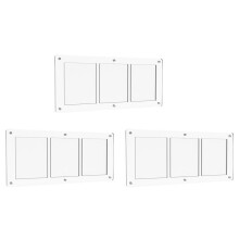3X Titulaire de la Carte Acrylique à Trois Cadres PréSentoir de Carte Transparent MagnéTique 35PT Brique de Carte Universelle pour le Stockage de