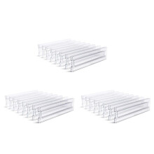 Ladeverdelers 24-Pack, Verstelbaar 3,2 Inch Hoog, Uitbreidbaar van 11-20,6 Inch Keukenlade-Organizer, Doorzichtig Plastic