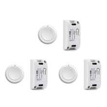 3X Home Trådlös Ljusströmbrytare RF 433 MHz Fjärrkontroll AC 110V 220V Mottagare Tryckknapp Sovrum Taklampa