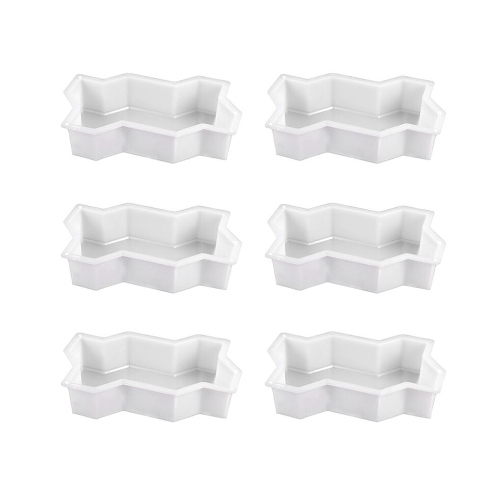 6X Three Waveform Garden Path Plastic Concrete Paving Brick Mold Diy Walkway Cement Brick Mold 6032262423000