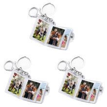 3X Kleine Fotoalbum Sleutelhanger 16 Foto'S Boekenhouder Sleutelhanger DIY Geschenken voor Vriend Vriendin