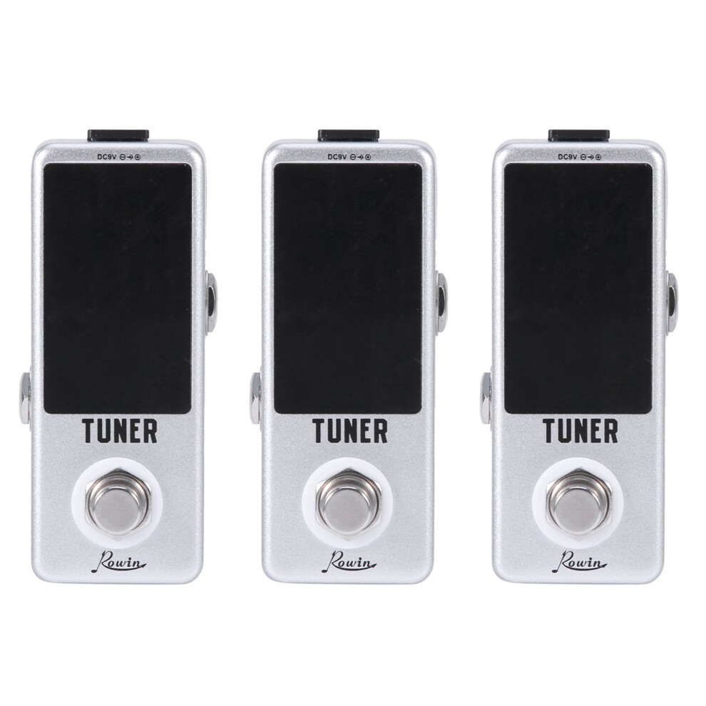 3X Rowin High Precision Guitar Chromatic Tuner Pedal Ture Bypass 6032923147313
