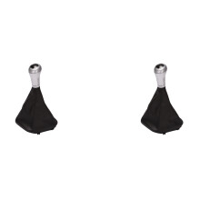 2X 6-Växlad Bilväxelspak Växelspak Damask Kåpa för C/E/GLK W203 W204 C300 W207 W212 Silver