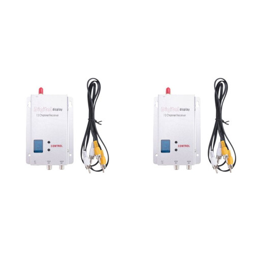 2X FPV 1.2G 1.3G VRX Receiver 12CH Digital Display for Long Range FPV Drone RC Model