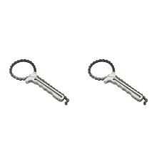 2X Automobile Engine Oil Filter Adjustable Chain Wrench for Key Oil Filter Removal and Installation