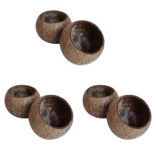 6X Can Pouring Candle Coconut Shell Bowl,Coconut Shell,Coconut Wood Bowl, Decoration Bowl,Storage Bowl
