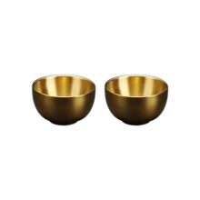 45ml Stainless Steel Sake Cup Double Layer White Wine Cup for Tea Water Cups Industrial Style Kitchen Drinkware,A