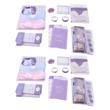 ÄSthetisches Scrapbook Kit (696 Stück), Junk Tagebuch Kit mit Tagebuch-/Scrapbooking Zubehör Teile, Schreibwaren (B)