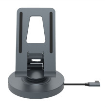 Acht in Eins-Multi-USB-C-Hub mit 360-Grad-Drehständer, -Kompatibel, 4K, 60 Hz, PD, 100 W, USB, 5 Gbit/S, , TF, Aux, 3,5 Mm, für Pro