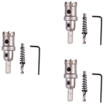 3X Carbide Tip Metal Cutter Stainless Steel HSS Drill Bit Hole Saw Holesaw Size:25mm