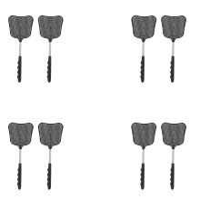 Mosquito and Fly Killing Plastic Fly Swatter Retractable Stainless Steel Rod, for Indoor and Outdoor Use (8 Pack)