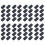 64 Pcs Black Plastic Rectangular Blanking End Caps Inserts 20mm X 40mm 2