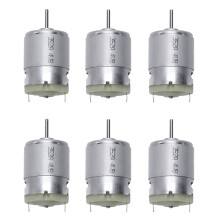 6X RS380 1.5-18V 30000RPM Motor 38X28mm para RC Modelo Brinquedos DIY, Prata