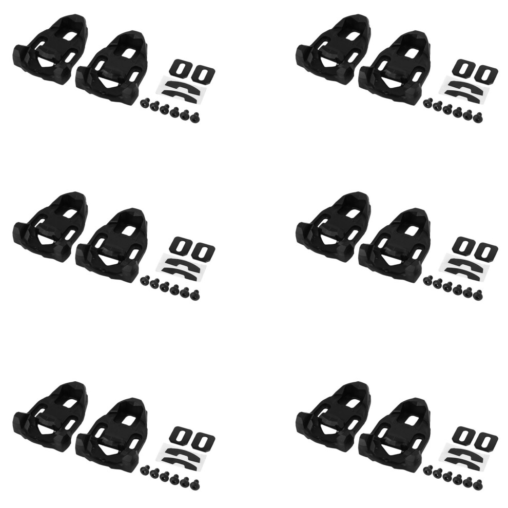 12X Bike Cleat Set Plastic Road Bike Pedal Cleat Lock Anti-Skid Road Bike Cleat For Iclic/X-Presso Pedal Black 6034240106264