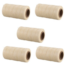 5X 260M 150D 1MM LäDersöMnad Vaxad VaxtråD HandnåL Sladd Hantverk DIY Ny FäRg: KräMfäRgad